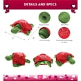 thumbnail image 2 of DolliBu I LOVE YOU Plush Green Sea Turtle - Cute Stuffed Animal with Red Shirt For Valentine, Anniversary, Romantic Date, Boyfriend, or Girlfriend Gift - 7 Inches, 2 of 6