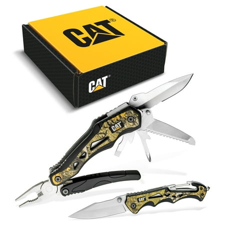 Cat / Real Tree 2 Piece Multi-Tool and Knife Gift Box Set with Real Tree Camo - 240358