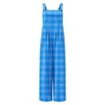thumbnail image 5 of Summer Fashion Plus Size Jumpsuits for Women Petite Printed Jumpsuit Casual Button Pocket Sleeveless Wide Leg Trousers, 5 of 8