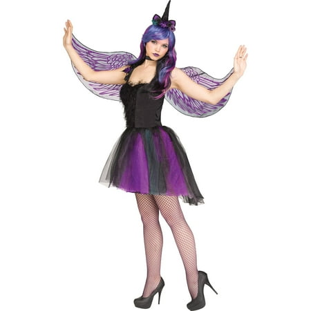 Fun World Dark Moonlight Unicorn 3pc Women Costume, Purple Black