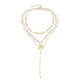 thumbnail image 1 of Collar para mujer, joyería para mujer, joyería para mujer, collares de moda para mujer, collares de doble capa, joyería femenina, regalos navideños. Un collar., 1 of 4