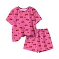 thumbnail image 5 of WPPGONE 2 Piece Little Girls All-Over Cherry Graphic Print T-Shirt and Shorts Set Lightweight Breathable Fabric Short Sleeve Summer Outfits Trendy Casual Playwear Clothes, 5 of 6