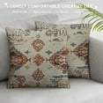 thumbnail image 3 of Qinduosi Boho Pillow Covers Set of ,Orange Pattern Throw Pillow Covers Outdoor Decorative Linen Pillow Covers for Couch Bed Sofa Cushion Boho Pillowcases, 3 of 5