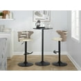 thumbnail image 2 of Cosi Adjustable Bar Stool, Chrome Bar Stools, Bar Chairs, Swivel Bar Stools, Bar Stools Set of 2 (Light Grey Wood, Cream), 2 of 6
