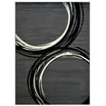 thumbnail image 2 of HR Circle Pattern Area Rug 5x7 [5'.2" x 7'.1"] Geometric Contemporary Modern Black & Grey Carpet Comfy shed Free Stain Resistant, 2 of 9