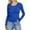 Blue, variant on Womens Crew Neck Long Sleeve Shirts Ribbed Fitted Tops Base T-shirts Soft Lightweight Undershirts Layer Shirts