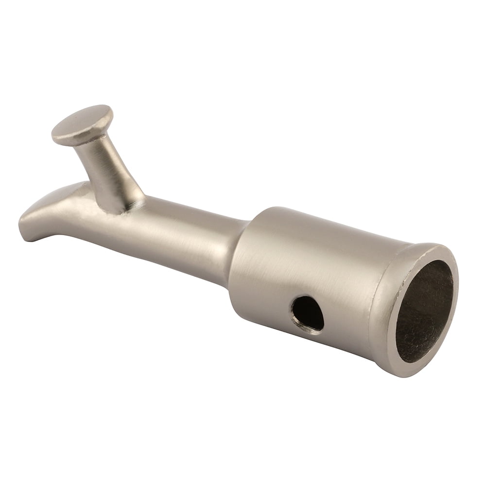 Transom Latch Hook, Fits onto a pole, White Bronze