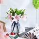 thumbnail image 4 of XmhyTop Ramo de flores artificiales de lirio de los valles, espray de flores de seda, centros de mesa para bodas, color blanco crema, para jardín, decoración nupcial para el hogar, 12 unidades, 4 of 4