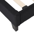 thumbnail image 4 of King-size Upholstered Platform Bed Frame with Contemporary Tufted Waffle Stitching, Easy Assembly, Black, 4 of 14