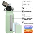 thumbnail image 4 of BJPKPK 25oz Stainless Steel Water Bottle with Straw, Insulated Water Bottle, Macaron Green, 4 of 6
