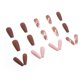 thumbnail image 5 of Uñas postizas francesas largas de ataúd, uñas acrílicas negras a presión, puntas de uñas postizas degradadas de cubierta completa para mujeres y niñas, 24 Uds., 5 of 5