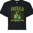 thumbnail image 3 of Wicked - Emerald City - Juniors Cropped Graphic T-Shirt, 3 of 5