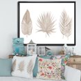 thumbnail image 3 of Designart Tropical Beiges Leaves FLOAT FRAME WALL ART, 3 of 4
