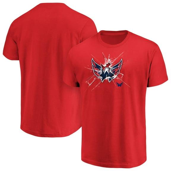 Men's Majestic Red Washington Capitals Poke Check T-Shirt
