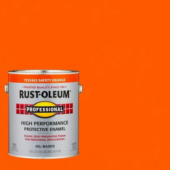 2 Pack, Safety Orange, Rust-Oleum Professional High Performance Gloss Protective Enamel Paint- Gallon