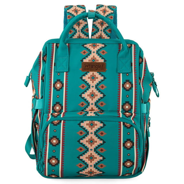 Mochila Montana West Wrangler para Pañales con Diseño Azteca 27x36x18 cm