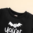 thumbnail image 4 of Kmbangi Children Halloween Printed Pattern Pullover, Black Round Collar Tops, 4 of 7