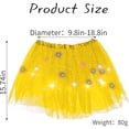 thumbnail image 2 of Glimmering Sequin LED Light Up Half Skirt Tutu With Starry Netting For Adults Sparkling Party Wear Dance Skirts for Women Skater Skirt plus Size Linen Skirt Ballet Skirts for Girls Rip Skirt Length 2, 2 of 3