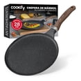 thumbnail image 1 of Crepera con Revestimiento Antiadherente de Mármol, Comal de Cocina Cookify (Negro, 28 cm), 1 of 8