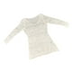 thumbnail image 4 of Vestido playero de manga larga de punto para mujer, con aberturas, de crochet, para vacaciones, color blanco lechoso, talla única, 4 of 15
