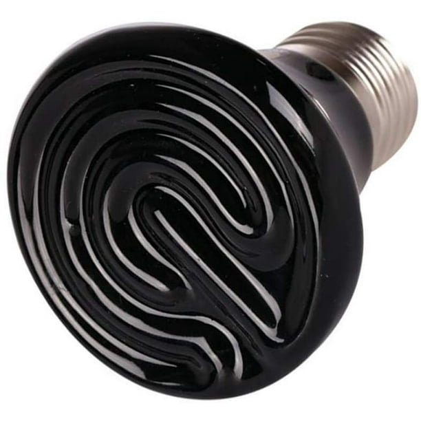 Reptile Heat Lamp Ceramic Infrared Heat Emitter Bulb 110V 75W for Pets, Reptiles Habitats