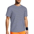 thumbnail image 2 of T Shirt For Men Candy Cane Stripes Mini Navy Blue Harajuku Running Short Sleeve Quick-drying Tshirt, 2 of 7
