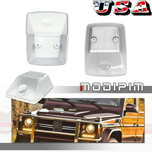 Transparent for CHRome Front Signal Light Protector for 1980-18 Mercedes Benz G W460 W461 W463-