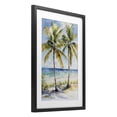 thumbnail image 2 of Stupell Industries Coastal Sandy Palms Duo Ocean View Black Framed Print Under Glass, 14 x 20, by Petals Prints Design, 2 of 8