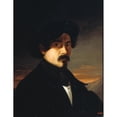 thumbnail image 2 of Josep Arrau i Barba 19x24 Black Ornate Framed Double Matted Museum Art Print Titled: Self-Portrait (1837), 2 of 5