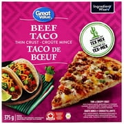 Pizza à croûte mince Taco de bœuf Great Value