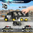 thumbnail image 4 of Gifts for Kids! Fwttom Toy Cars, Polices Truck Toy for 3 4 5 6 Years Old Boys Carrier Vehicle Toy Set with 3 Small Cars and 1 Helicopter Kids Firction Powered Car for Age 3-9 Gifts for Boys And, 4 of 9