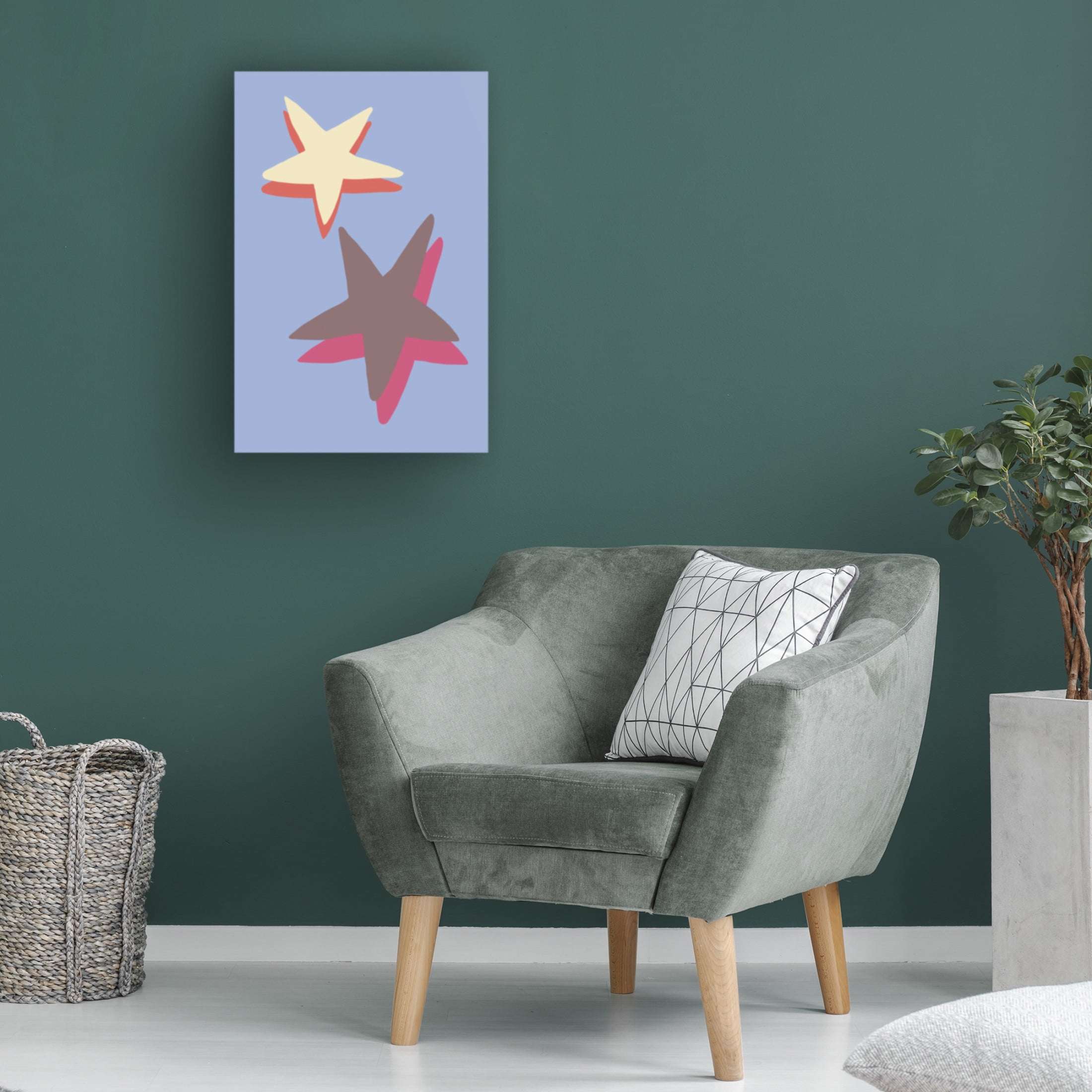 Canvas Wall Art - Pictufy Studio 'Blue Star' Wall Art for Living Room, Bedroom, or Office Décor by Trademark Fine Art - 16 x 24 Inches