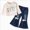 B84-White, variant on Toddler Baby Girl Solid Color Hoodie Sweatshirt Top and Jogger Pants Set Fall Winter Outfits 6-12 Months 12-24 Months 2t 3t 4t 5t 6t 7t 8t 9t Children White 2-3 Years