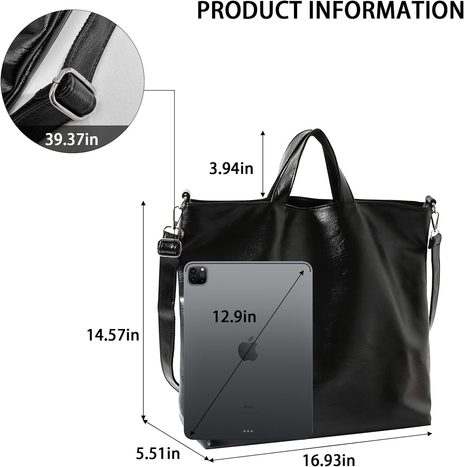 Kukuzhu Leather Tote Bag for Women, Large Tote Bags Trendy Designer Crossbody Purses Top Handles Shoulder Handbags