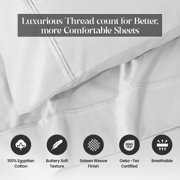 Superior Egyptian Cotton 1200 TC Eco-Friendly Sheet Set, Full, Platinum