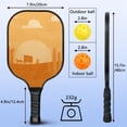 thumbnail image 3 of Pickleball Paddles Set Of 1, Fiberglass Surface, West & Cowboy Print, 1 Paddle, 2 Balls & Bag, 3 of 5