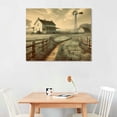 thumbnail image 2 of PIKWEEK Farmhouse Canvas Wall Art Old Barn and Flowers Painting Prints Vintage Country Farm Scenery Poster Modern Artwork for Living Room Bedroom Office Wall Decor Ready To Hang 12*16inch/16*20inch, 2 of 6