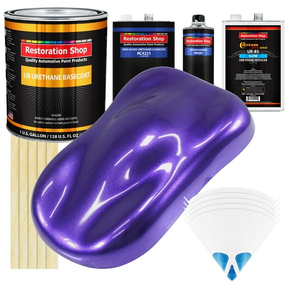 Firemist Purple SLOW 1 Gallon Automotive Paint Kit URETHANE BASECOAT & Clearcoat