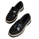 thumbnail image 5 of Mujeres Zapatos Negros Estilo Nudo Torcido Mochilas con Suela Dentada, Zapatos Casuales de las Mujeres Más Tamaño Primavera Verano Cómodo Deslizamiento En, 5 of 9