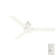 thumbnail image 5 of Hunter 52 inch Indoor Ceiling Fan No Light - White Modern Ceiling Fan without Light, 3 Blades, Low Profile Mount, For Bedroom, Living Room, or Kitchen, Wall Control - Presto 52408, Matte White, 5 of 16