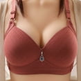 thumbnail image 2 of Loopsun Plus Size Bras for Women, Womens Large Size Wireless Push Up Breathable Thin Back Breasted Underwear Bra Red 36/80BC, 2 of 3