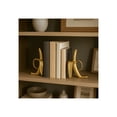 thumbnail image 2 of Decorative Banana Book Ends for Home Decor - Sculptural Book Accessories for Office Spaces, Desk Decor and Home Library - Modern Bookends for Bookshelf or Bedroom Accent - Set of 2, 9", Gold, 2 of 11