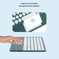 thumbnail image 6 of Portable Wireless Bluetooth Keyboard with Touchpad, Ultra-Thin Rechargeable Bluetooth Keyboard Mini with trackpad Round Key for iPad pro/iPad/iOS/Android (Dark green), 6 of 8