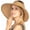 Khaki 3, variant on Women Sun Visors Foldable Straw Hats Summer Beach Packable Hat Floppy Wide Brim Cap Deep Style, Adjustable Size