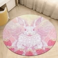 thumbnail image 5 of Easter Bunnies Rabbits Round Rugs -Washable Non-Slip Small Round Area Rug Throw Soft Circle Rugs for Bedroom, Modern Print Indoor Carpet for Entryway Sofa Living Room, 5 of 7