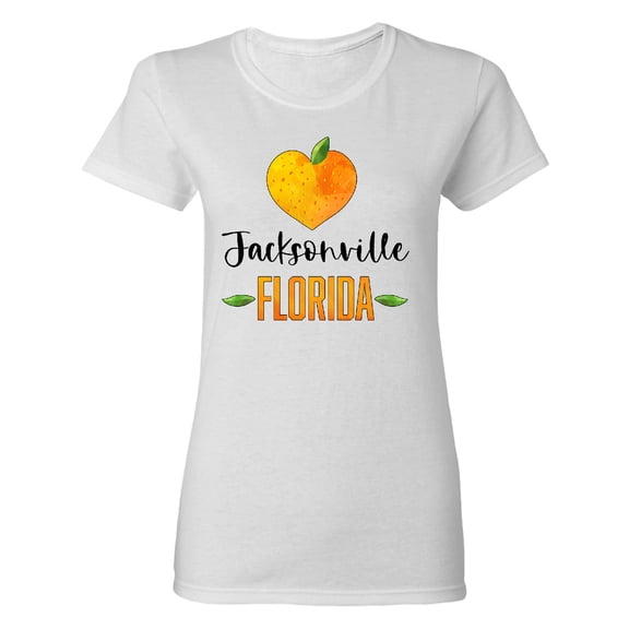 Inktastic Jacksonville Florida Orange in Heart Women's T-Shirt