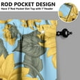 thumbnail image 3 of Set of 2 Sunflower Curtains for Kitchen - Watercolor Sunflower Artwork Semi-Sheer Rod Pocket Window Panels, 3 of 4