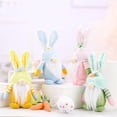 thumbnail image 2 of Spring Easter Faceless Gnome Plush Ornament, Bunny Dwarf Doll Decoration for Table, Shelf, and Room Display, Handmade Nordic Style Home Easter Festival Accent, HAODEJW, 2 of 8