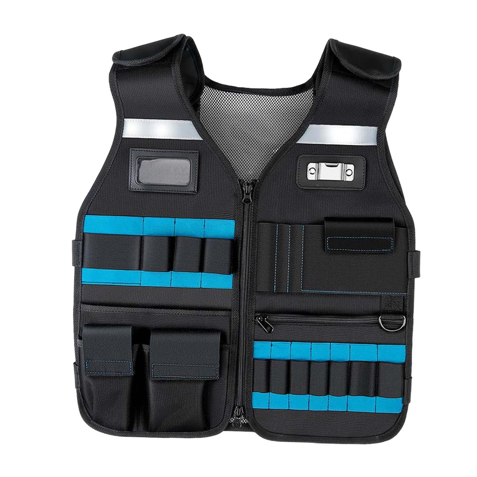 BLUCO Utility Vest”Reflector” KwikSafety PURE BLUE SHERIFF Safety Vest (Multi-Use Pockets