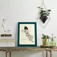thumbnail image 5 of Feather Hat I -Framed Print w/glass-Ocean Blue, 5 of 7